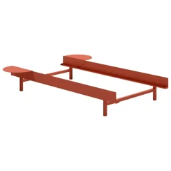 Moebe Bed, 90-180 cm, terracotta