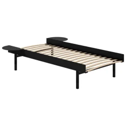 Moebe Bed, high, 90-180 cm, black