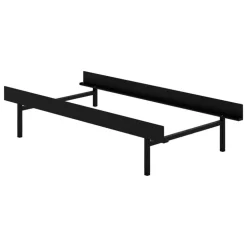 Moebe Bed, high, 90-180 cm, black