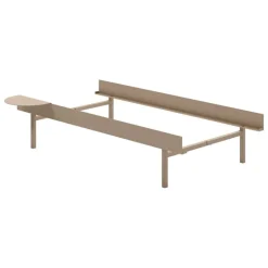Moebe Bed, high, 90-180 cm, sand