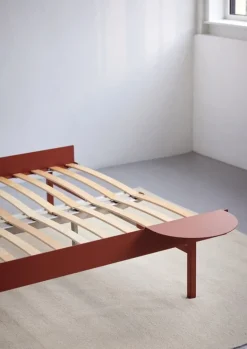 Moebe Bed side table, terracotta