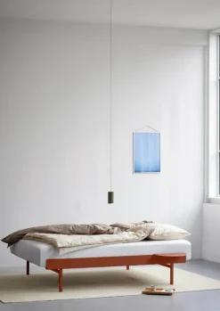 Moebe Bed side table, terracotta