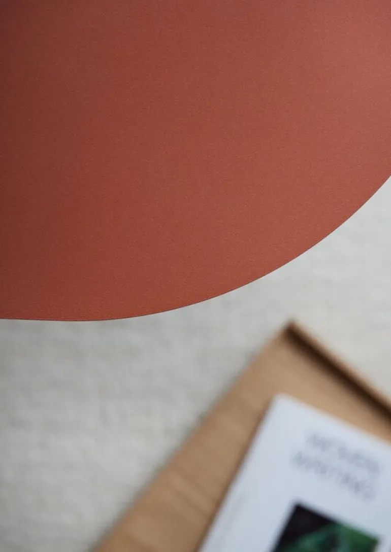 Moebe Bed side table, terracotta