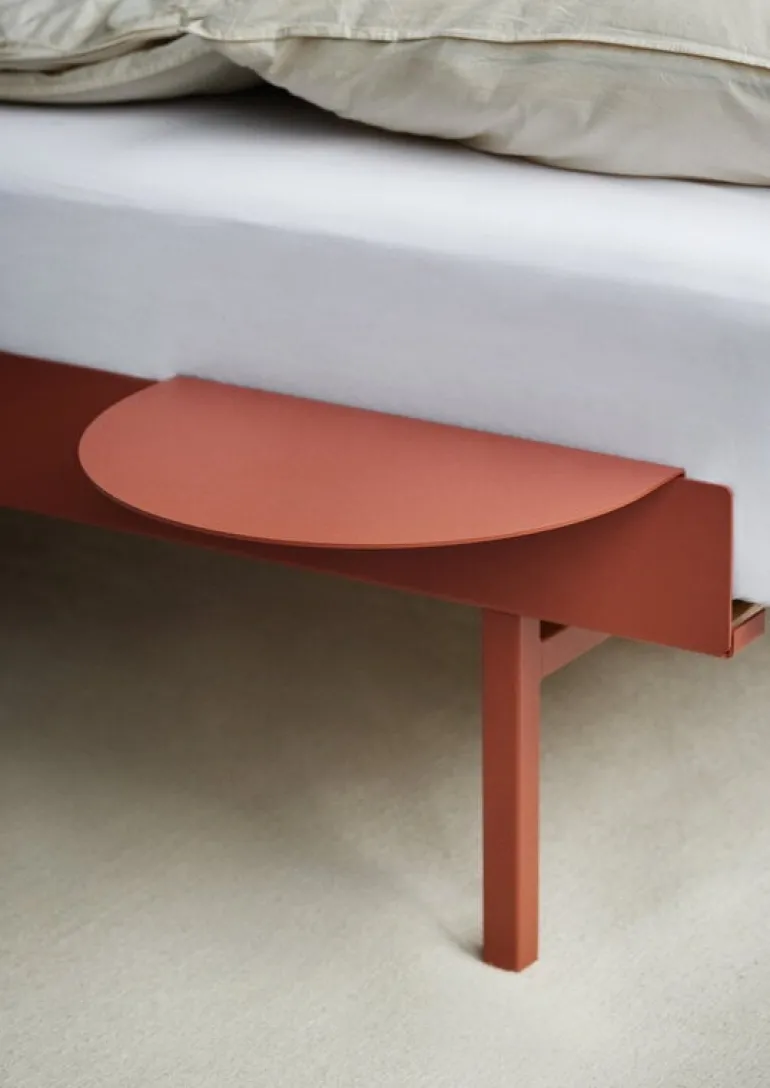 Moebe Bed side table, terracotta