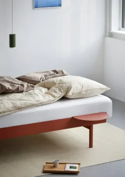 Moebe Bed side table, terracotta