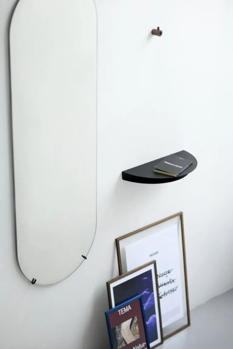 Moebe Half Moon shelf, large, black