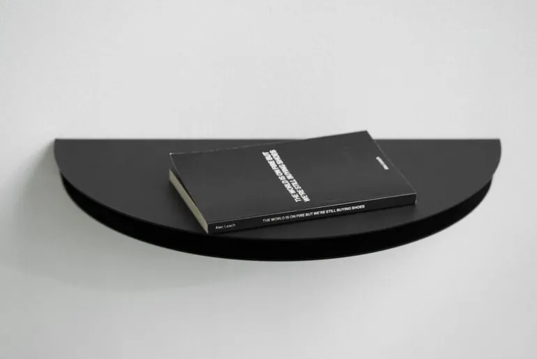 Moebe Half Moon shelf, large, black