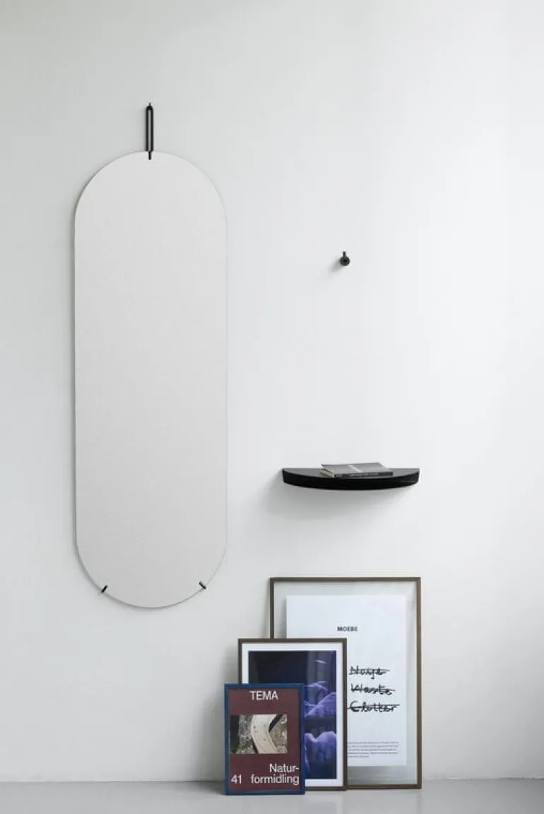 Moebe Half Moon shelf, large, black