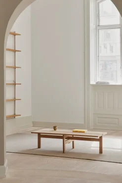 Moebe Rectangular coffee table, 115 cm, oak