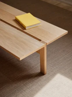 Moebe Rectangular coffee table, 115 cm, oak