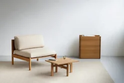 Moebe Rectangular coffee table, 60 cm, oak