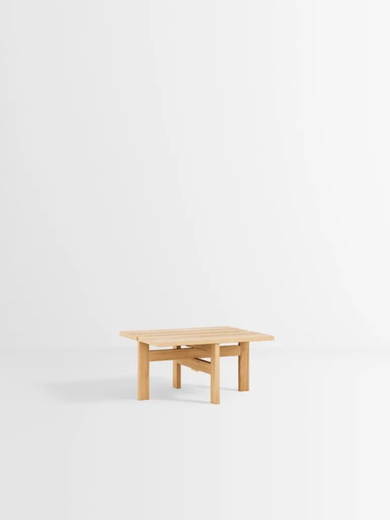 Moebe Rectangular coffee table, 60 cm, oak