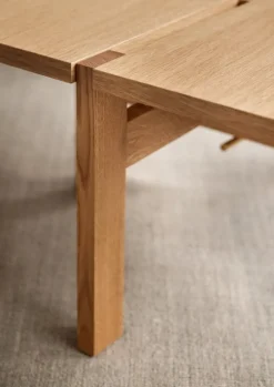 Moebe Rectangular coffee table, 60 cm, oak