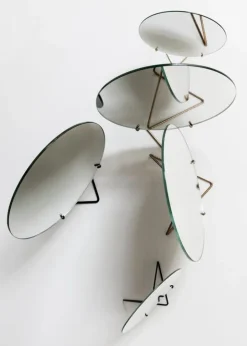 Moebe Standing mirror 30 cm, brass