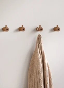 Moebe Wooden wall hook, oak