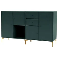 Montana Furniture Couple sideboard, brass legs - 163 Black jade