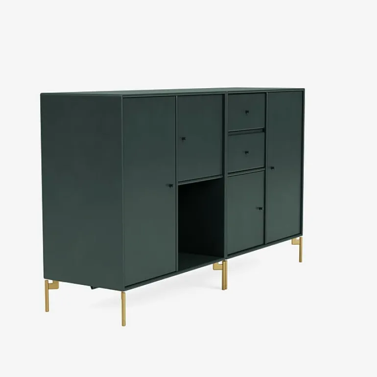 Montana Furniture Couple sideboard, brass legs - 163 Black jade