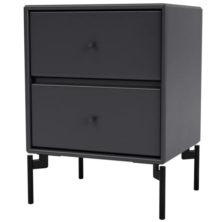 Montana Furniture Drift nightstand, black legs - 04 Antracite