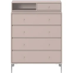 Montana Furniture Keep chest of drawers, Snow legs - 137 Mushroom