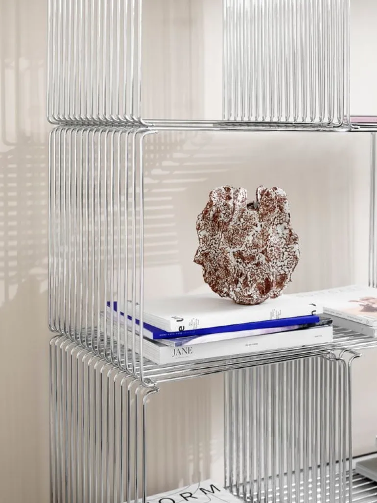 Montana Furniture Panton Wire Extended module, depth 34,8 cm, 43 Chrome