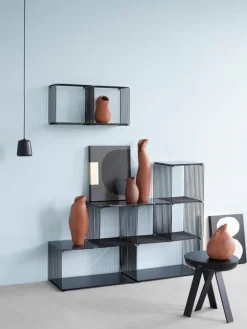 Montana Furniture Panton Wire Double inlay shelf, depth 34,8 cm, 05 Black