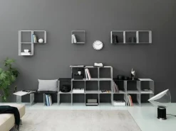 Montana Furniture Panton Wire Double top panel, depth 34,8 cm, 995 Black Marble