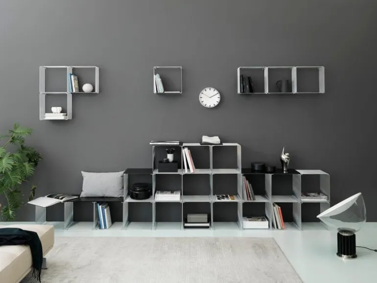 Montana Furniture Panton Wire Double top panel, depth 34,8 cm, 995 Black Marble