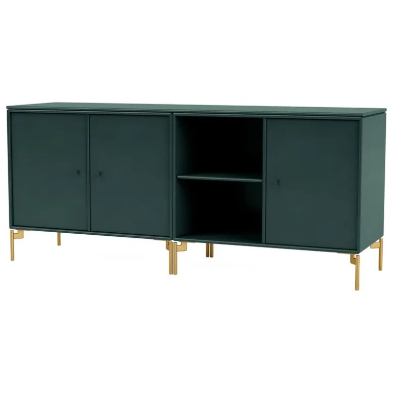 Montana Furniture Save low sideboard, brass legs - 163 Black jade