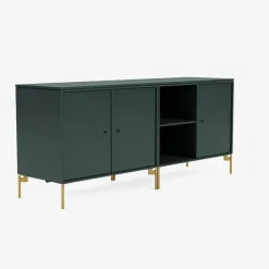 Montana Furniture Save low sideboard, brass legs - 163 Black jade