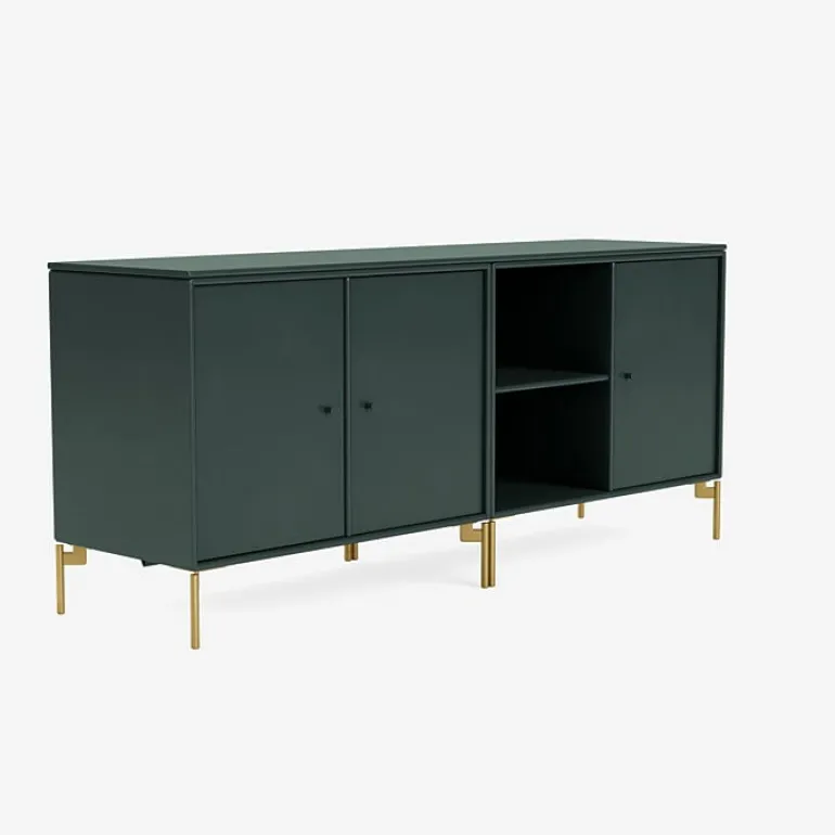 Montana Furniture Save low sideboard, brass legs - 163 Black jade