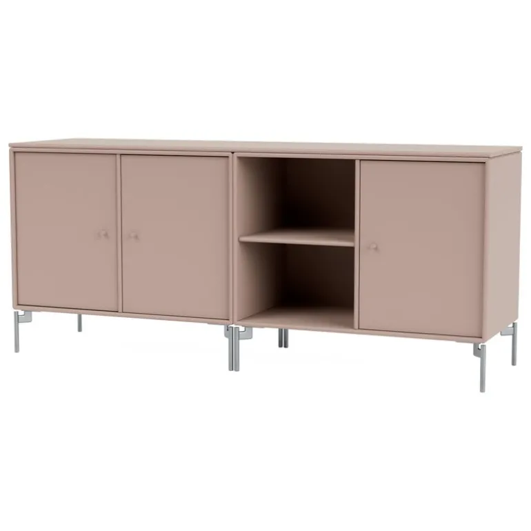 Montana Furniture Save low sideboard, matt chrome legs - 137 Mushroom