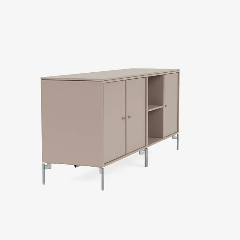 Montana Furniture Save low sideboard, matt chrome legs - 137 Mushroom