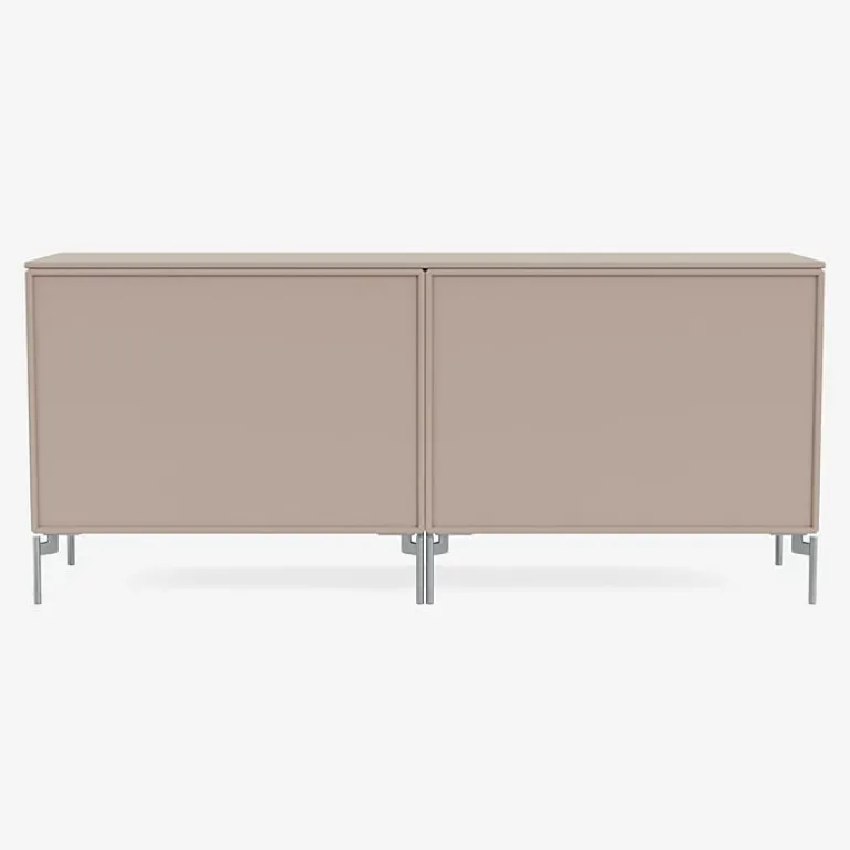 Montana Furniture Save low sideboard, matt chrome legs - 137 Mushroom