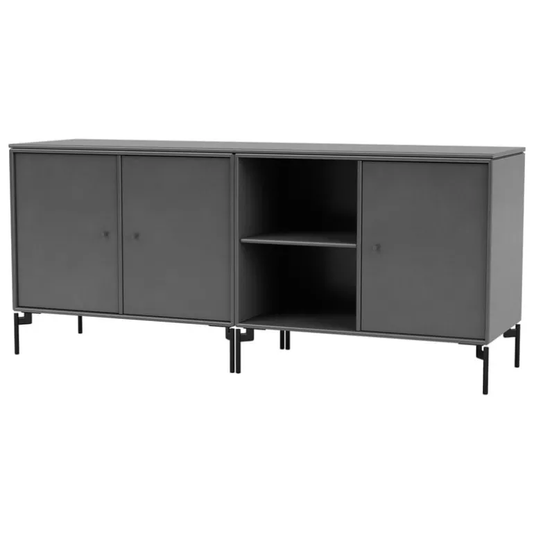Montana Furniture Save low sideboard, black legs - 04 Antracite