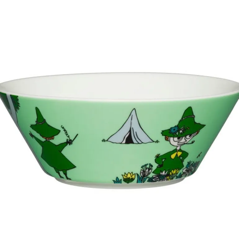 Moomin Arabia Moomin bowl, Snufkin, green