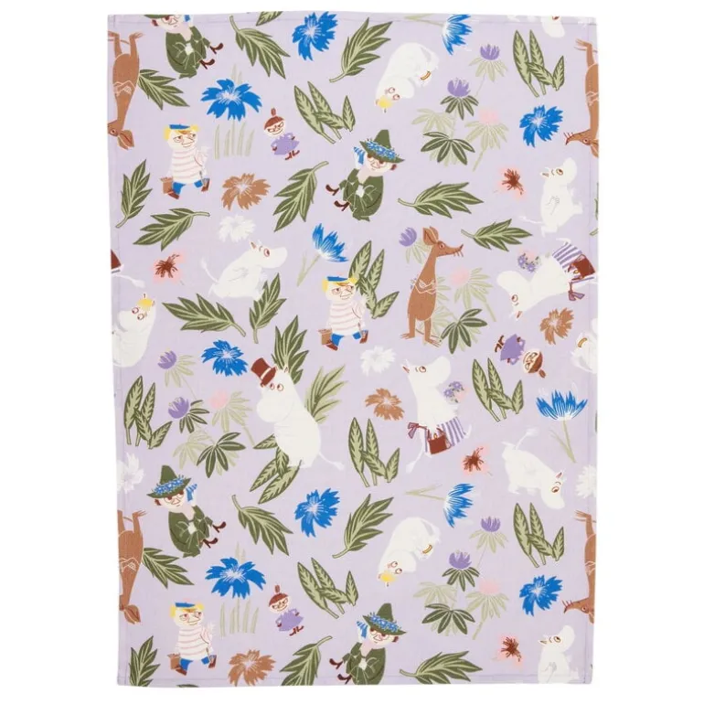 Moomin Arabia Moomin kitchen towel set, 2 pcs, 50 x 70 cm, purple - white