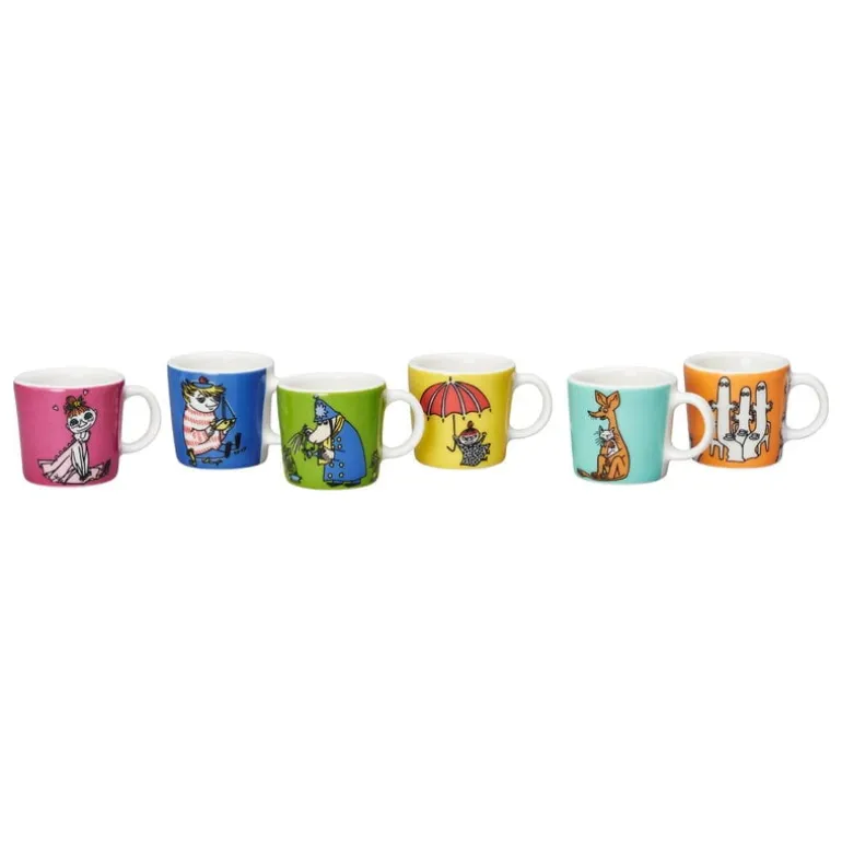 Moomin Arabia Moomin mini mugs, 6 pcs, 3. classics