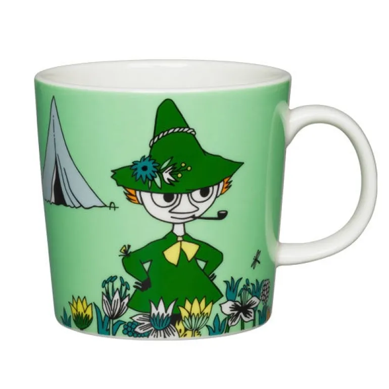 Moomin Arabia Moomin mug, Snufkin, green