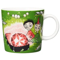 Moomin Arabia Moomin mug, Thingumy and Bob, green