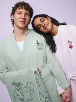 Moomin Arabia Moomin muslin bathrobe, S-M, pink