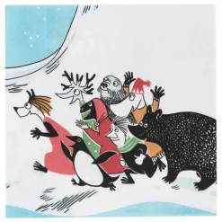 Moomin Arabia Moomin paper napkin, 33 cm, Ski Jumping