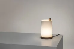 Motarasu Enso table lamp, white - oak