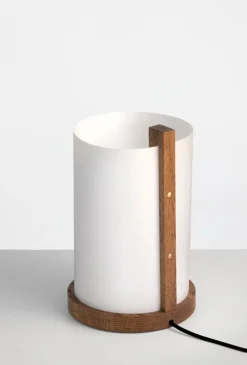 Motarasu Enso table lamp, white - oak