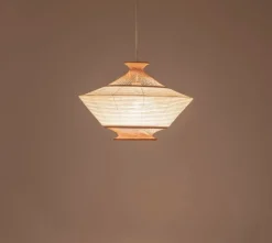 Motarasu Ron pendant, washi-paper - bamboo