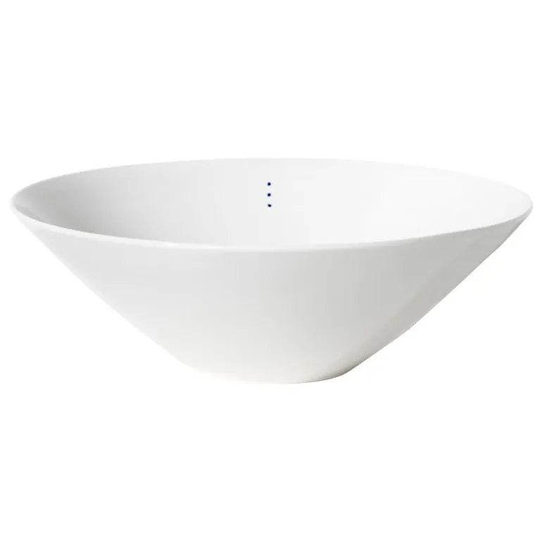 Motarasu Shiro bowl, large, 3 dots, 30 cm, white