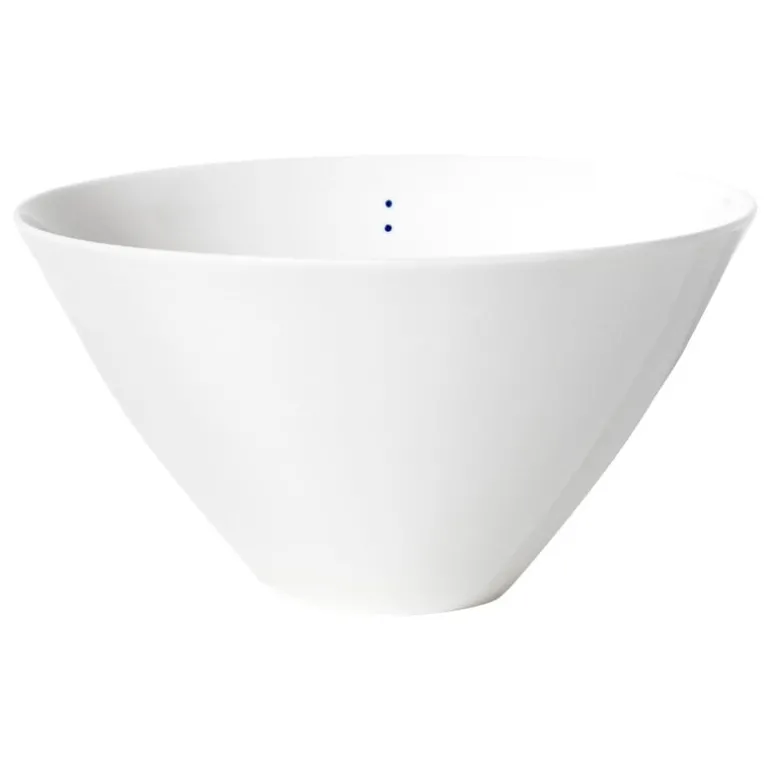 Motarasu Shiro bowl, large, 2 dots, 24 cm, white
