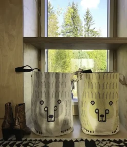MUM's Bear basket, light grey