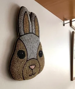 MUM's Bunny wall art, 25 x 28 cm, gold