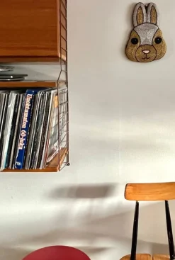 MUM's Bunny wall art, 25 x 28 cm, gold