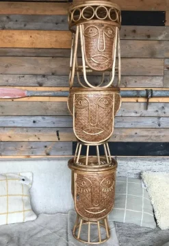 MUM's Good King side table, 35 cm, rattan